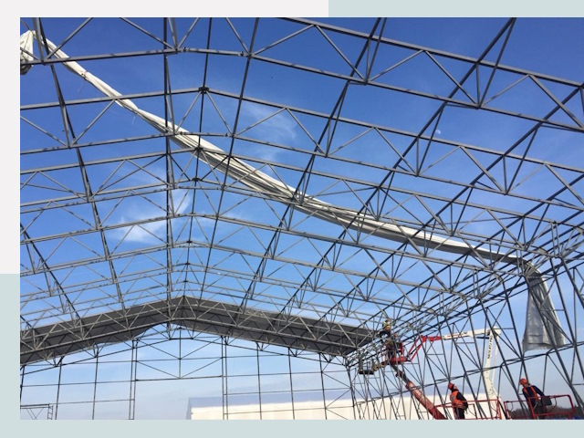 Шатровые ангары от 618 руб. в Темрюке и Краснодарском крае