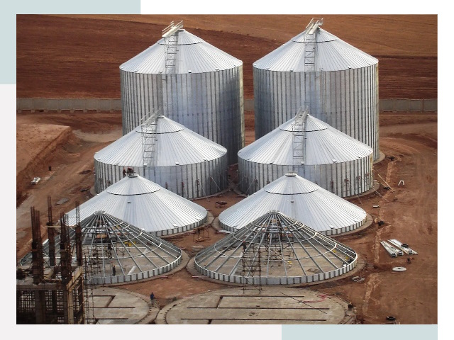 Строительство зерновых силосов в Темрюке