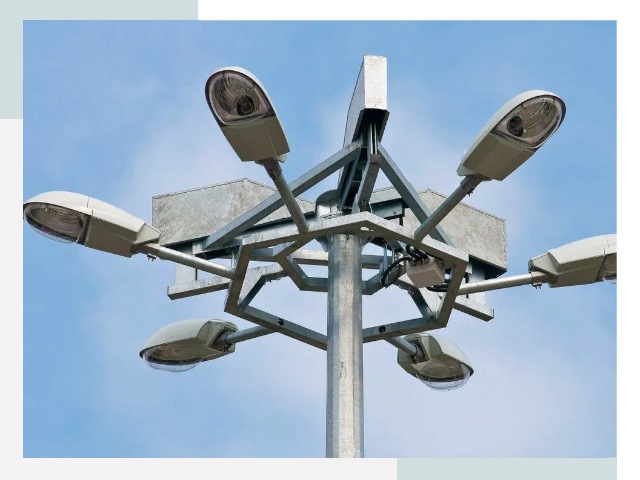 Монтаж осветительных мачт в Темрюке