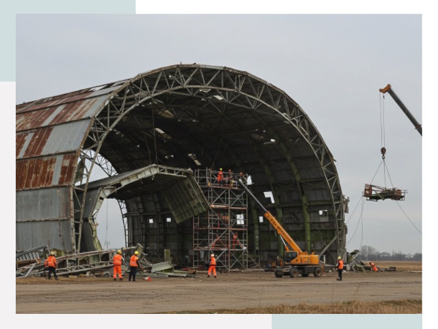 Демонтаж ангаров в Темрюке