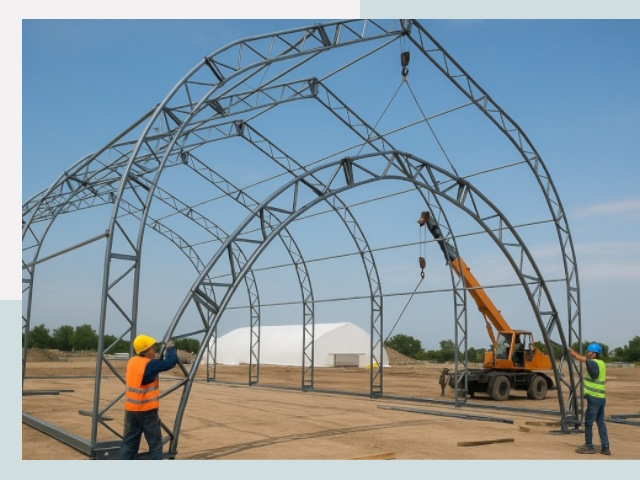 Монтаж ангаров в Темрюке от 618 руб. - Надежно и быстро